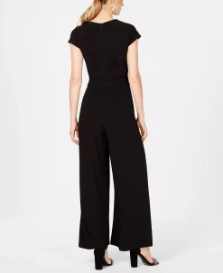 Vince Camuto Twist-Front Plunge Jumpsuit -VINCE CAMUTO Shop 10452439 fpx