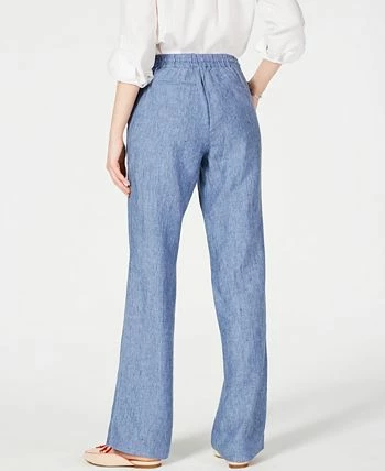 Charter Club Women's Linen Drawstring-Waist Pants, Created For Macy's 2 Charter Club Women's Linen Drawstring-Waist Pants, Created For Macy's - Image 2