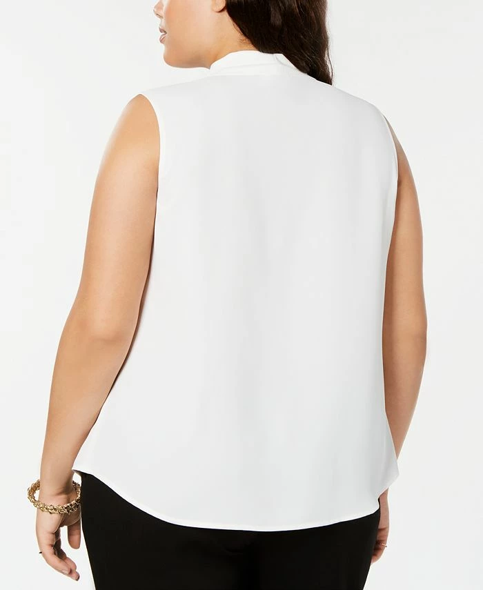Bar III Trendy Plus Size Inverted-Pleat Top, Created For Macy's 4 Bar III Trendy Plus Size Inverted-Pleat Top, Created For Macy's - Image 4