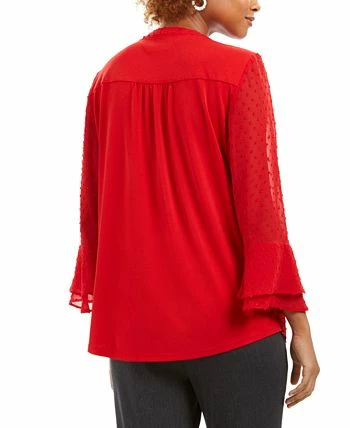 Charter Club Double-Ruffle Textured Pintuck Top, Created For Macy's 2 Charter Club Double-Ruffle Textured Pintuck Top, Created For Macy's - Image 2