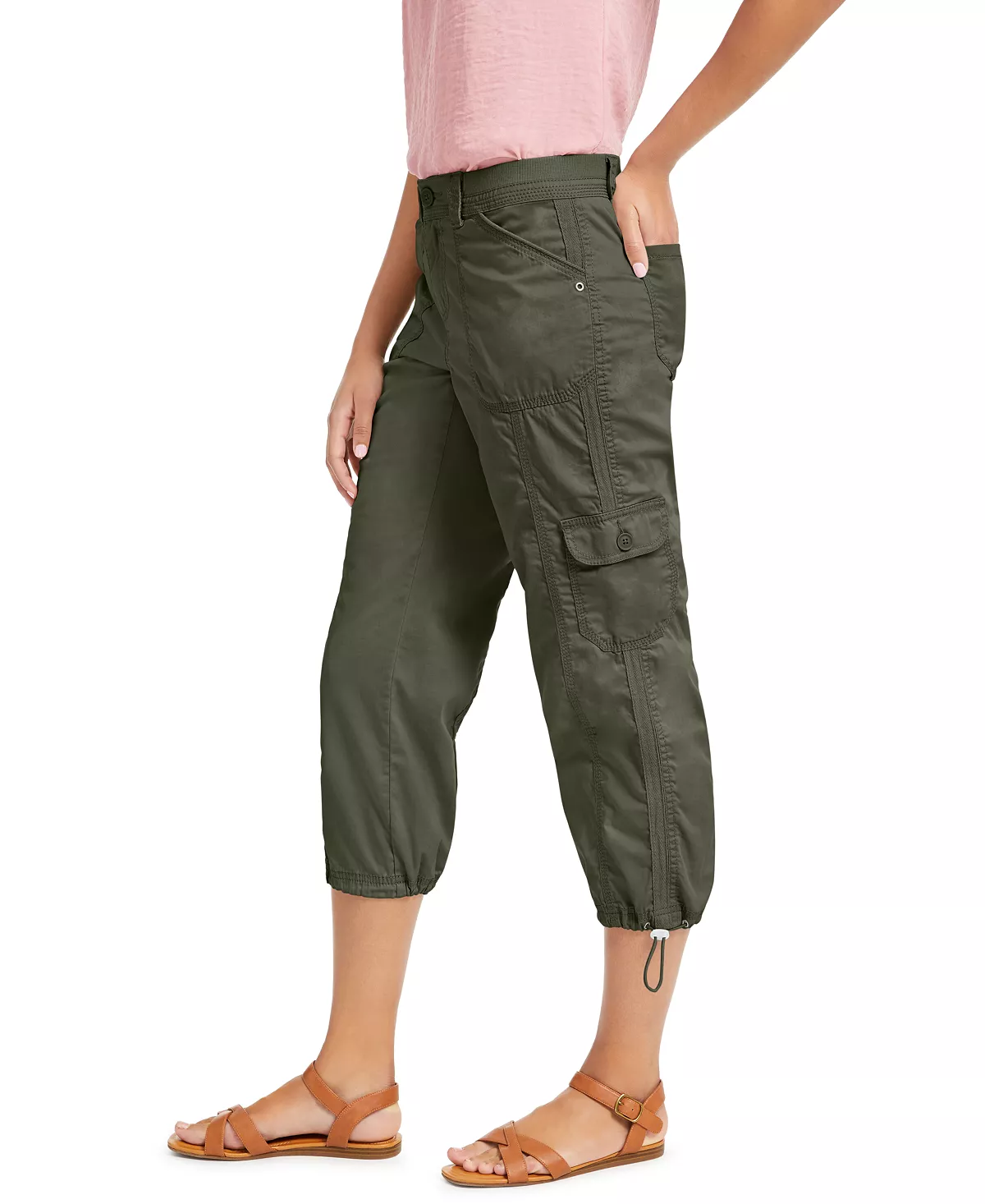 Style & Co Women's Cargo Capri Pants, Created For Macy's 7 Style & Co Women's Cargo Capri Pants, Created For Macy's - Image 7