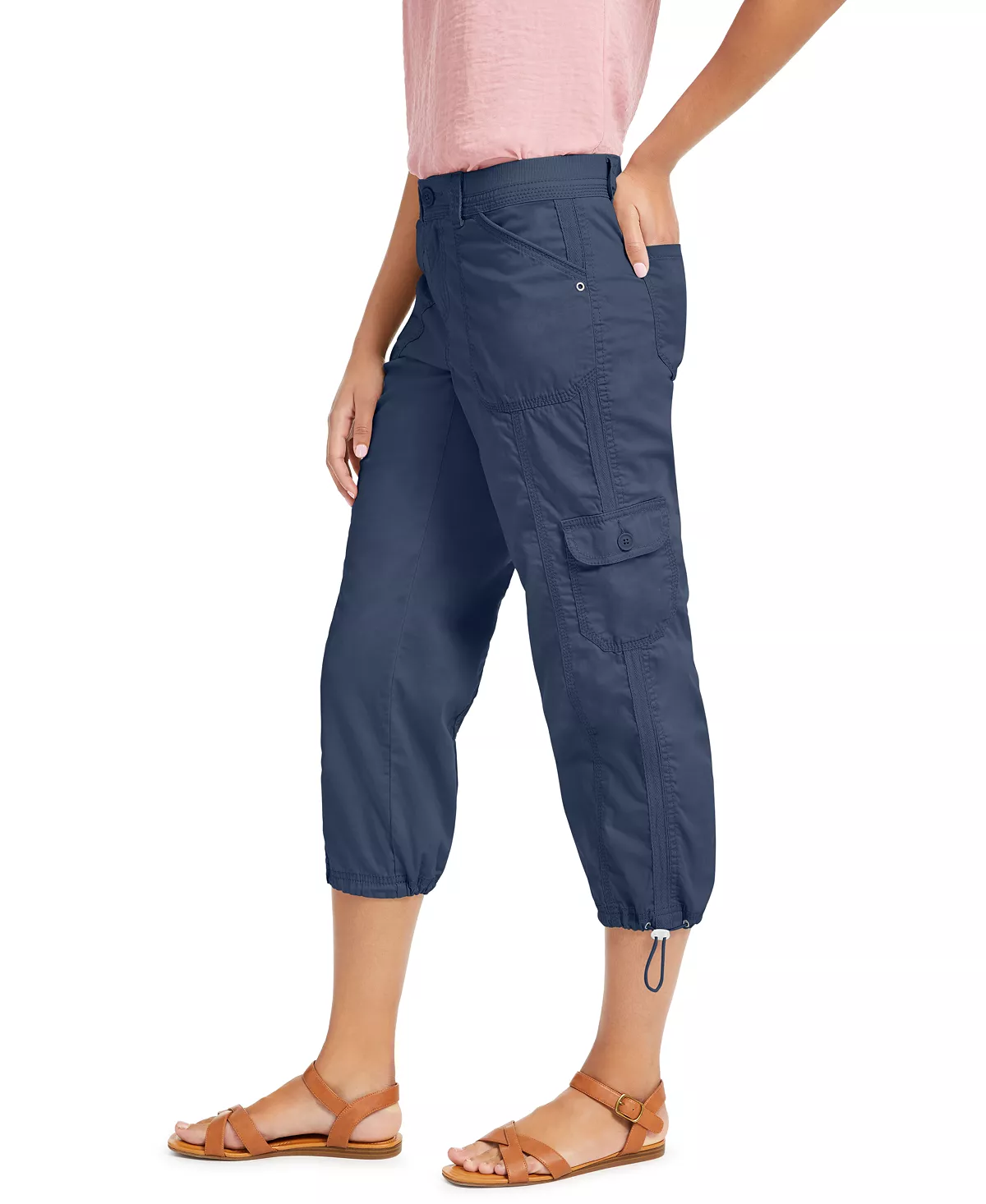 Style & Co Women's Cargo Capri Pants, Created For Macy's 8 Style & Co Women's Cargo Capri Pants, Created For Macy's - Image 8