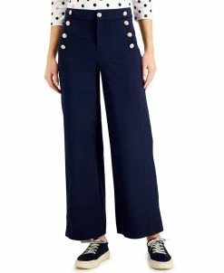 Charter Club Women's Wide-Leg Sailor Pants, Created For Macy's