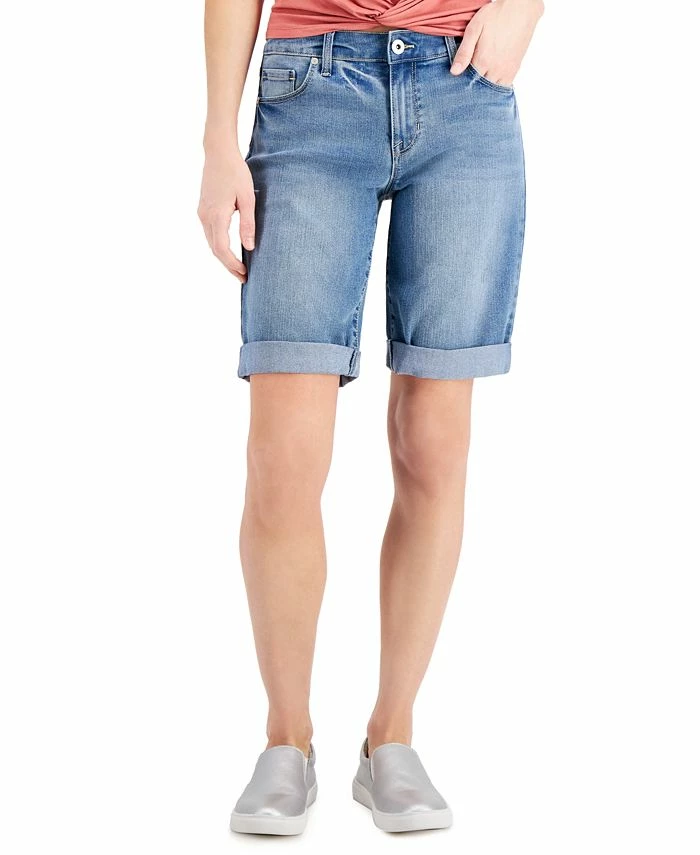 Style & Co Uffed Denim Bermuda Shorts, Created For Macy's 1 Style & Co Uffed Denim Bermuda Shorts, Created For Macy's