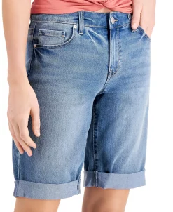 Style & Co Uffed Denim Bermuda Shorts, Created For Macy's 6 Style & Co Uffed Denim Bermuda Shorts, Created For Macy's -VINCE CAMUTO Shop 18254259 fpx