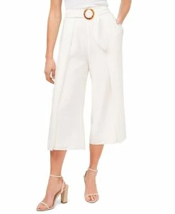 CeCe Wide-Leg Belted Pants