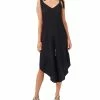 Vince Camuto Solid Tie-Shoulder Cascading Jumpsuit