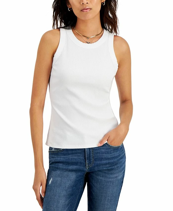 INC International Concepts Women's Ribbed Crewneck Top, Created For Macy's 1 INC International Concepts Women's Ribbed Crewneck Top, Created For Macy's