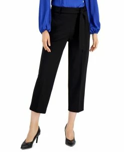 Bar III Women's Tie Front Capris Pants, Created For Macy's