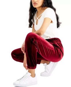 Alternative view of INC International Concepts Women's Velvet Jogger Pants, Created For Macy's