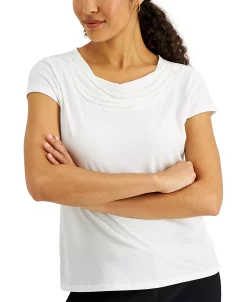 Kasper Women's Cowl-Neck Short-Sleeve Top 6 Kasper Women's Cowl-Neck Short-Sleeve Top -VINCE CAMUTO Shop 19531036 fpx