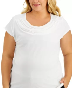 Kasper Plus Size Cap-Sleeve Cowlneck Top -VINCE CAMUTO Shop 19537401 fpx