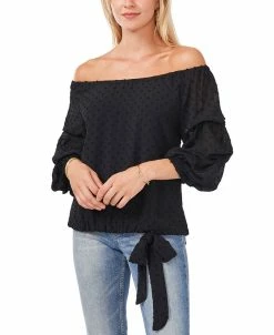 Vince Camuto Lip-Dot Off-The-Shoulder Top