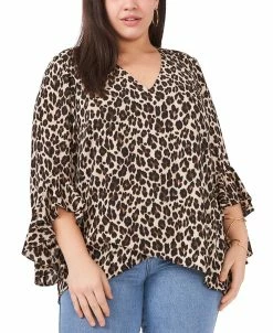 Vince Camuto Plus Size Leopard-Print Top