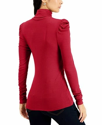 INC International Concepts Women's Puff-Sleeve Turtleneck Top, Created For Macy's 2 INC International Concepts Women's Puff-Sleeve Turtleneck Top, Created For Macy's - Image 2