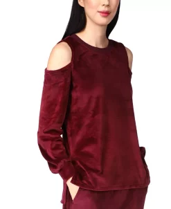 Michael Kors Velour Cold-Shoulder Sweatshirt 9 Michael Kors Velour Cold-Shoulder Sweatshirt -VINCE CAMUTO Shop 19868390 fpx