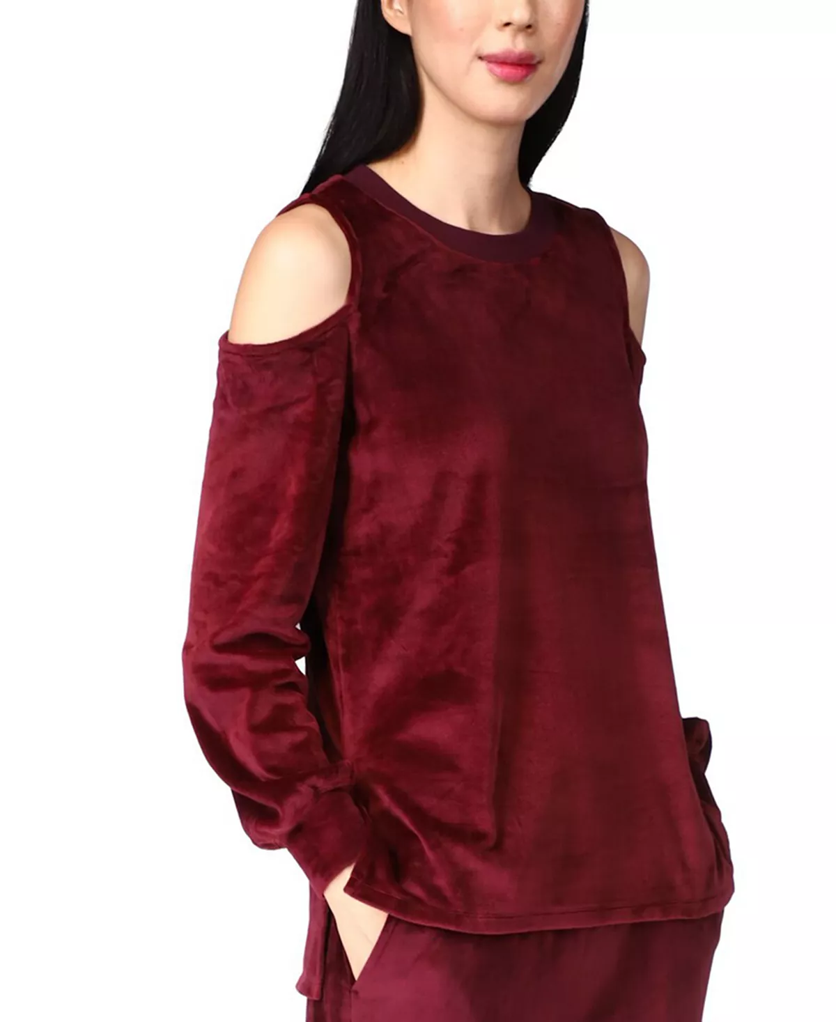 Michael Kors Velour Cold-Shoulder Sweatshirt 5 Michael Kors Velour Cold-Shoulder Sweatshirt - Image 5