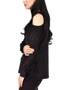 Michael Kors Velour Cold-Shoulder Sweatshirt 7 Michael Kors Velour Cold-Shoulder Sweatshirt -VINCE CAMUTO Shop 19868404 fpx