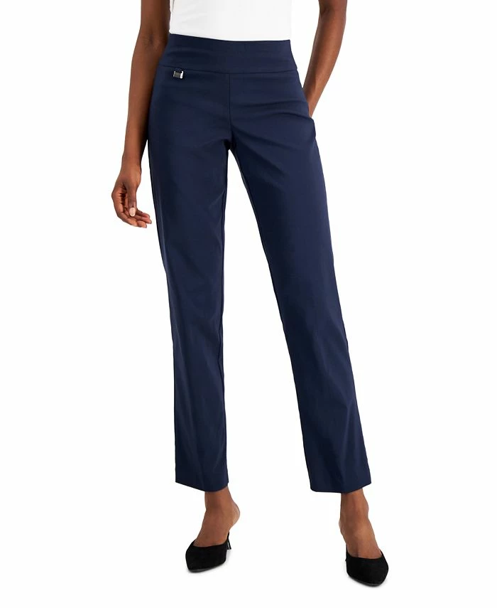 Alfani Women's Tummy-Control Pull-On Straight Leg Pants, Created For Macy's 1 Alfani Women's Tummy-Control Pull-On Straight Leg Pants, Created For Macy's