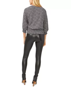 Vince Camuto Printed Smocked-Hem Peasant Top -VINCE CAMUTO Shop 20466991 fpx