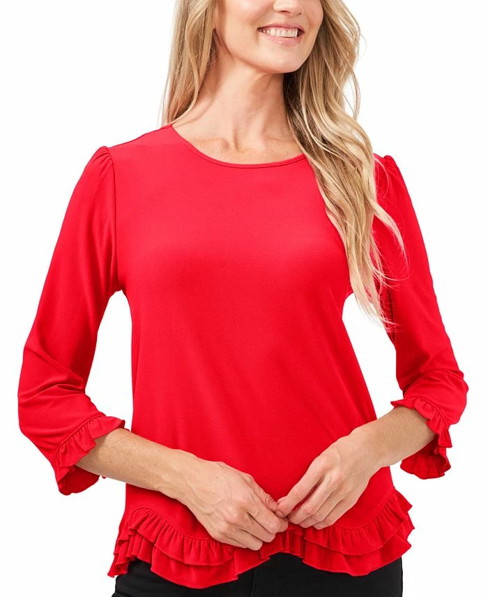 CeCe Ruffle-Hem Top 1 CeCe Ruffle-Hem Top