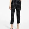 Bar III Women's Windowpane Print Pull-On Pant