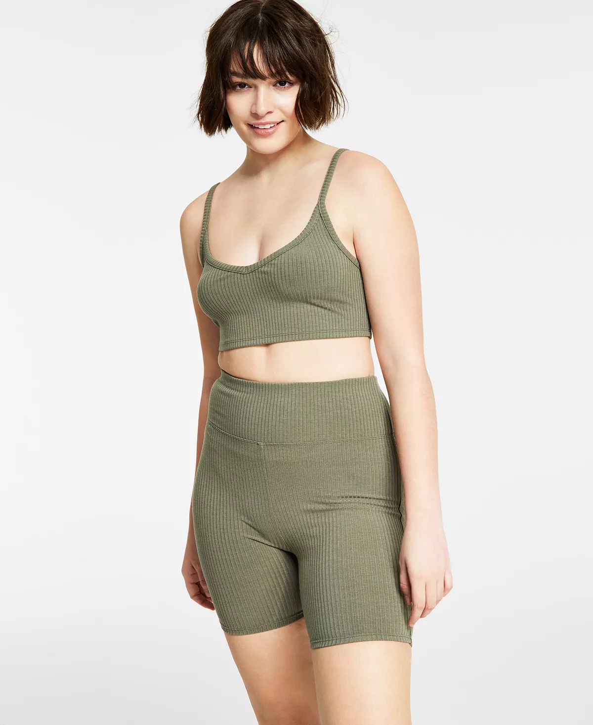 Bar III Women's Ribbed Bralette, Created For Macy's 1 Bar III Women's Ribbed Bralette, Created For Macy's