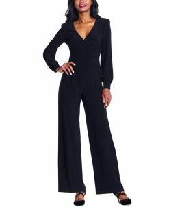 Adrianna Papell V-Neck Wrap-Style Jumpsuit