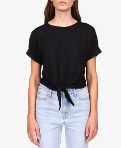 Sanctuary All Day Tie-Hem Cuffed T-Shirt