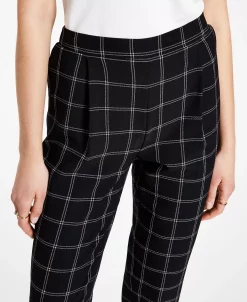 Bar III Women's Windowpane Print Pull-On Pant -VINCE CAMUTO Shop 21251788 fpx