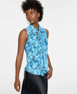 Bar III Women's Tie-Neck Sleeveless Top, Created For Macy's