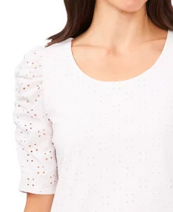 CeCe Women's Eyelet-Embroidered Top 8 CeCe Women's Eyelet-Embroidered Top -VINCE CAMUTO Shop 21430637 fpx