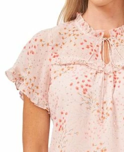 CeCe Women's Ruffled Tie V-Neck Top -VINCE CAMUTO Shop 21477978 fpx