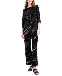 Alfani Women's Printed Wide-Leg Pants, Created For Macy's 10 Alfani Women's Printed Wide-Leg Pants, Created For Macy's -VINCE CAMUTO Shop 21515741 fpx 3