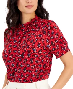 Charter Club Women's Garden Paisley Bow-Neck Top, Created For Macy's 7 Charter Club Women's Garden Paisley Bow-Neck Top, Created For Macy's -VINCE CAMUTO Shop 21585163 fpx