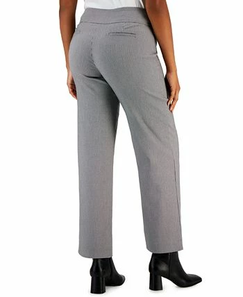 Charter Club Women's Pull-On Wide-Leg Houndstooth Pants, Created For Macy's 2 Charter Club Women's Pull-On Wide-Leg Houndstooth Pants, Created For Macy's - Image 2