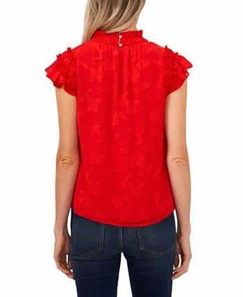 CeCe Ruffled Flutter Sleeve Blouse Top 2 CeCe Ruffled Flutter Sleeve Blouse Top - Image 2