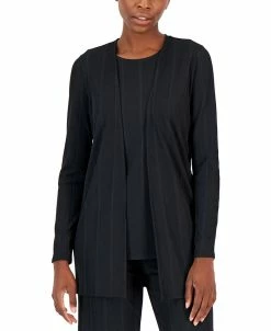 Alfani Women's Ribbed-Stripe Open-Front Cardigan, Created For Macy's