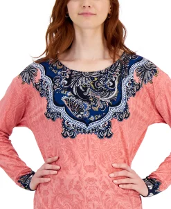 JM Collection Women's Intricate Adornment Top, Created For Macy's 7 JM Collection Women's Intricate Adornment Top, Created For Macy's -VINCE CAMUTO Shop 21721572 fpx