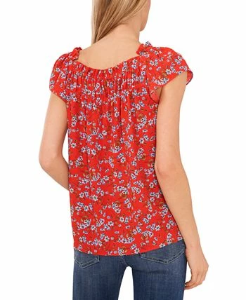 CeCe Women's Ruffled Square-Neckline Floral Top 2 CeCe Women's Ruffled Square-Neckline Floral Top - Image 2