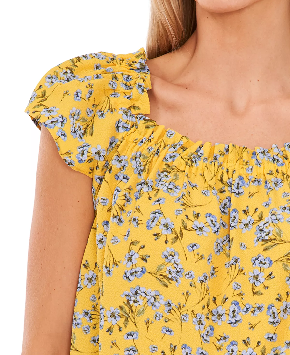 CeCe Women's Ruffled Square-Neckline Floral Top 5 CeCe Women's Ruffled Square-Neckline Floral Top - Image 5