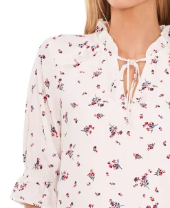 CeCe Women's Tie-Neck Floral-Print Blouse 8 CeCe Women's Tie-Neck Floral-Print Blouse -VINCE CAMUTO Shop 21731165 fpx