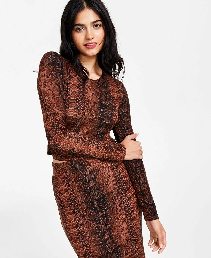 Bar III Women’s Printed Cropped Top, Created For Macy’s 1 Bar III Women’s Printed Cropped Top, Created For Macy’s