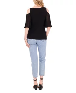 Vince Camuto Ld-Shoulder Pleated-Sleeve Top -VINCE CAMUTO Shop 21900773 fpx