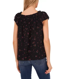 CeCe Women's Ruffled Square Neckline Floral Top -VINCE CAMUTO Shop 22021099 fpx