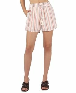 Black Tape Women's Striped High Rise Shorts
