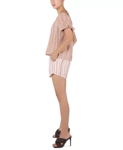 Black Tape Women's Striped High Rise Shorts 6 Black Tape Women's Striped High Rise Shorts -VINCE CAMUTO Shop 22062585 fpx