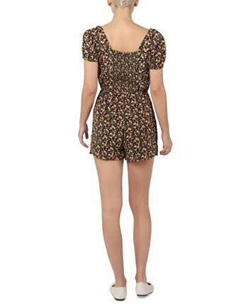 Black Tape Women's Floral-Print Cotton Romper 2 Black Tape Women's Floral-Print Cotton Romper - Image 2