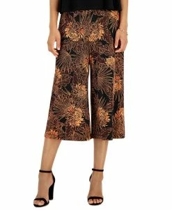 Connected Women's Contrast Printed Cropped Jumpsuit