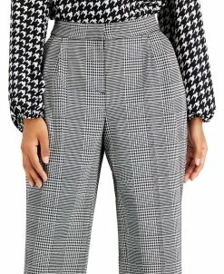 Bar III Women's Pleated Plaid Wide-Leg Pants, Created For Macy's -VINCE CAMUTO Shop 22113926 fpx